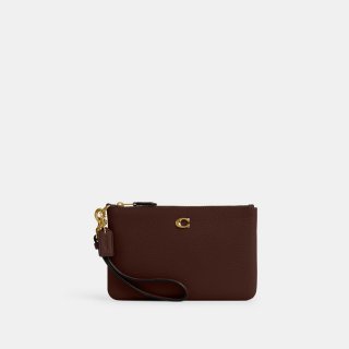 Coach Small Wristlet - DARK BROWN Coach Small Wristlet - DARK BROWN