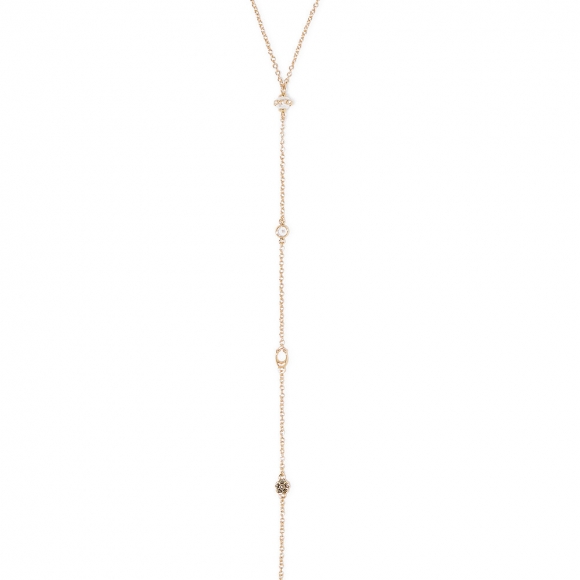 Coach Pearl Charm Y Necklace - WHITE Coach Pearl Charm Y Necklace - WHITE