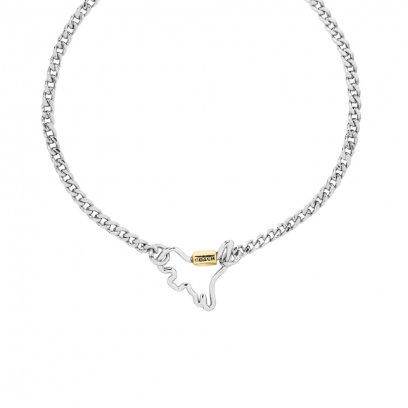 Coach Carabiner Rexy Bracelet, Brass & Cubic Zirconia - Silver