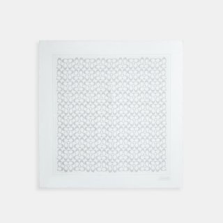 Coach Vintage Signature Print Silk Square Scarf - Open White Coach Vintage Signature Print Silk Square Scarf - Open White
