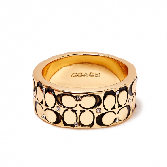 Coach Quilted C Band Ring - Gold Coach Quilted C Band Ring - Gold