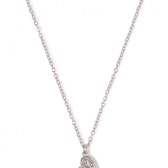 Coach Quilted Heart Pendant Necklace - Silver Coach Quilted Heart Pendant Necklace - Silver
