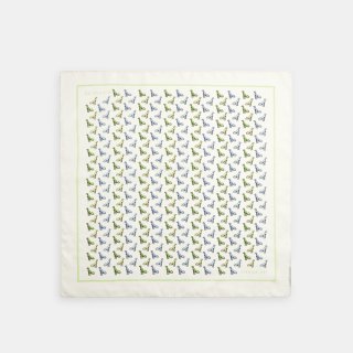 Coach T-rex Print Silk Bandana - CREAM Coach T-rex Print Silk Bandana - CREAM