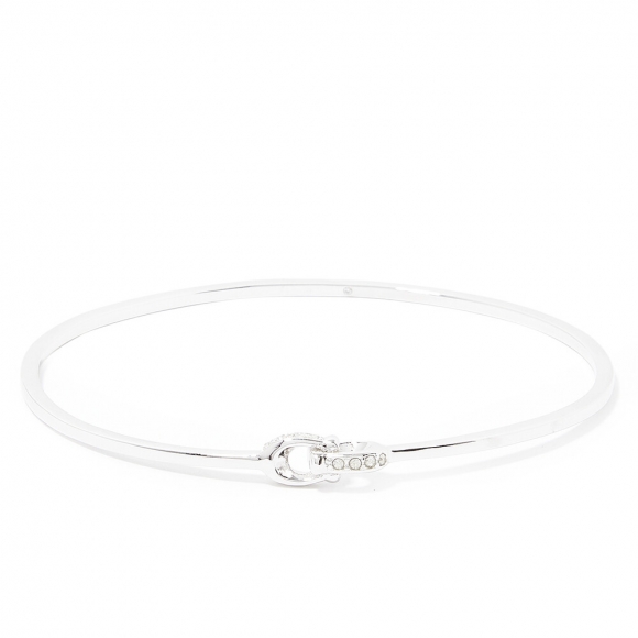 Coach Signature Interlocking Bangle - Sillver
