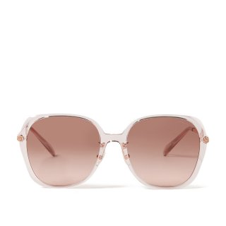 Coach Sculpted Tea Rose Round Sunglasses - Light/Pastel Pink Coach Sculpted Tea Rose Round Sunglasses - Light/Pastel Pink