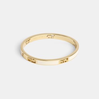 Coach Horse And Carriage Cut Out Enamel Bangle - WHITE