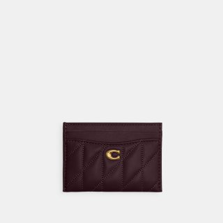 Coach Essential Card Case With Pillow Quilting - Dark Purple