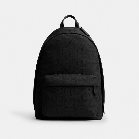 Coach Hall Backpack In Signature Jacquard 29 - Black Coach Hall Backpack In Signature Jacquard 29 - Black