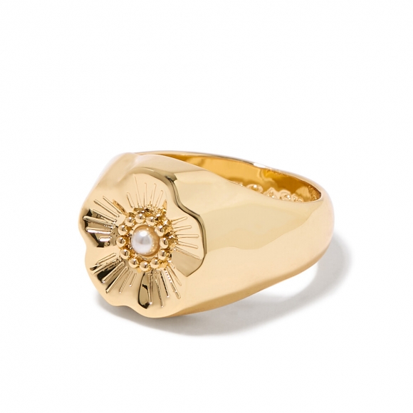 Coach Tearose Cocktail Ring - Gold