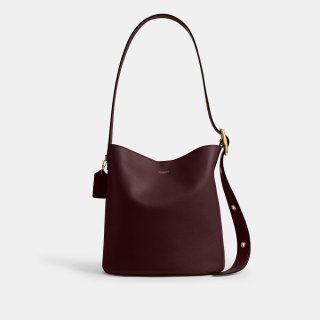 Coach Bleecker Bucket Bag - BURGUNDY