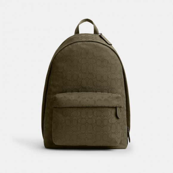 Coach Hall Backpack In Signature Jacquard 29 - Green Coach Hall Backpack In Signature Jacquard 29 - Green