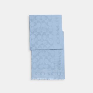 Coach Signature Stole - Open Blue Coach Signature Stole - Open Blue