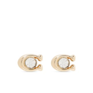 Coach Crystal Stud Earrings - Gold
