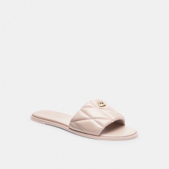 Coach Holly Sandal With Quilting - PINK 1 Coach Holly Sandal With Quilting - PINK 1