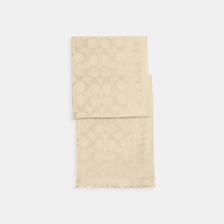 Coach Signature Stole - BEIGE Coach Signature Stole - BEIGE