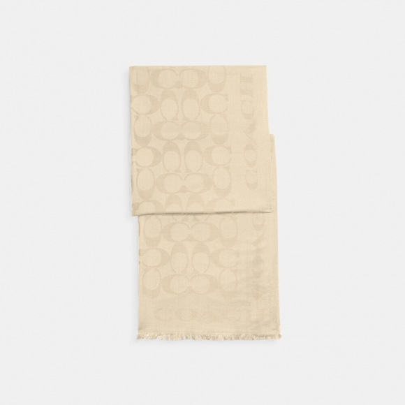 Coach Signature Stole - BEIGE