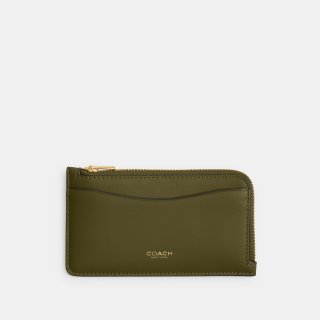 Coach New York Zip Card Case - Green Coach New York Zip Card Case - Green