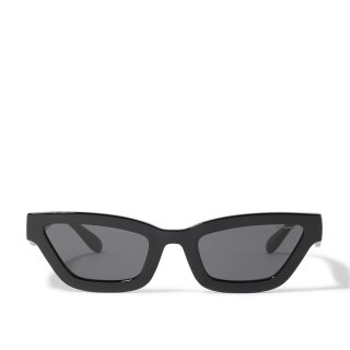 Coach Quilted Narrow Cat Eye Sunglasses - Black