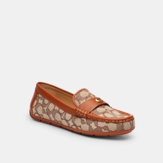 Coach Sculpted C Driver In Signature Textile Jacquard - Brown Coach Sculpted C Driver In Signature Textile Jacquard - Brown