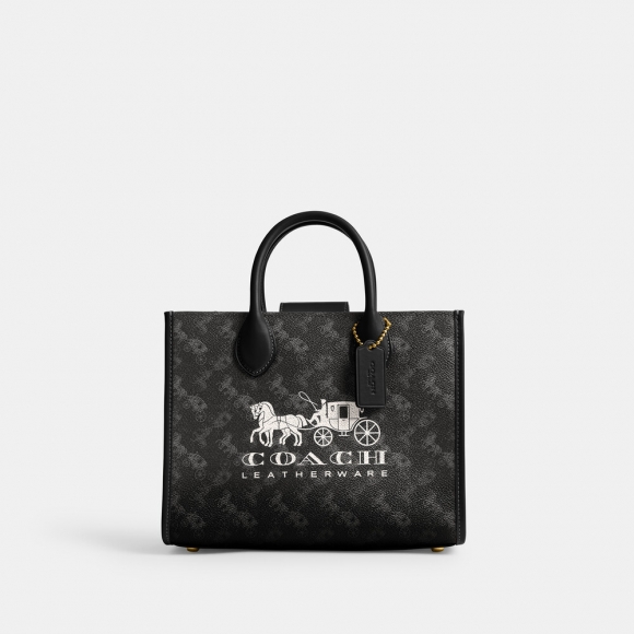 Coach Ace Tote 26 With Horse And Carriage Print - Black Coach Ace Tote 26 With Horse And Carriage Print - Black