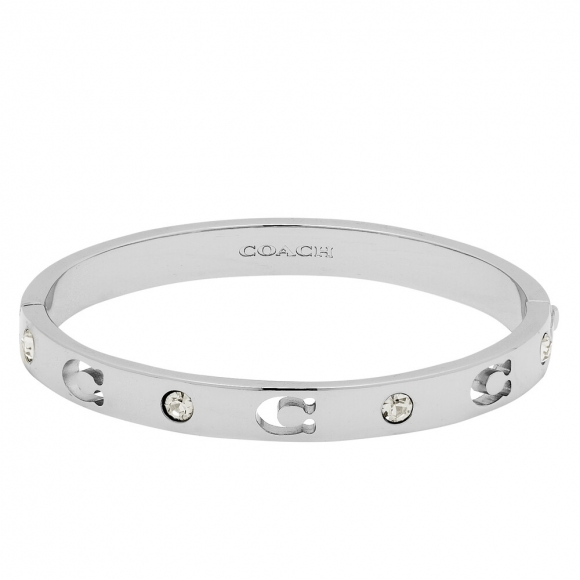 Coach Signature Stone Boxed Bangle - Sillver Coach Signature Stone Boxed Bangle - Sillver