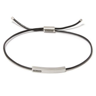 Coach Logo Leather Bracelet - Black Coach Logo Leather Bracelet - Black
