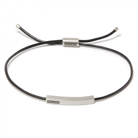Coach Logo Leather Bracelet - Black Coach Logo Leather Bracelet - Black