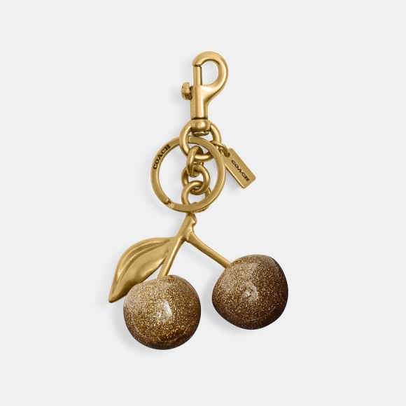Coach Cherry Bag Charm - Gold Coach Cherry Bag Charm - Gold