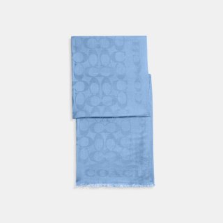 Coach Signature Stole - Blue Coach Signature Stole - Blue