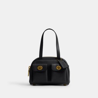 Coach Twin Turnlock Bag 20 - Black Coach Twin Turnlock Bag 20 - Black
