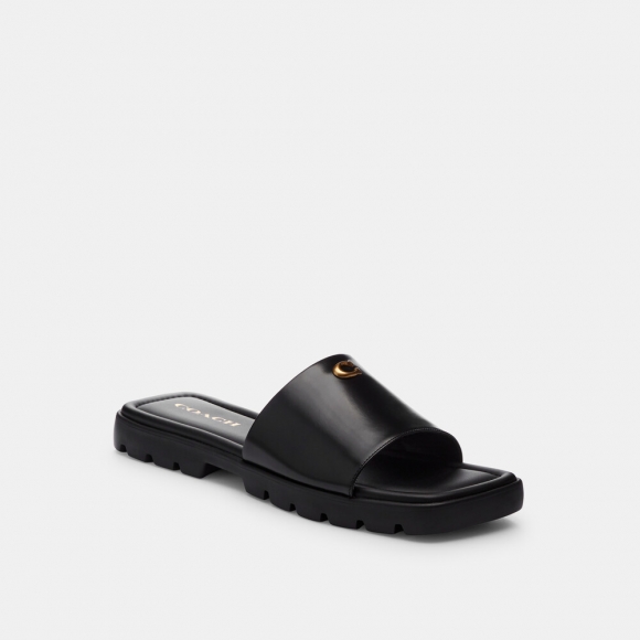 Coach Florence Sandal - Black Coach Florence Sandal - Black