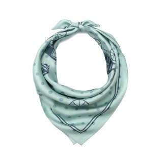 Coach Horse And Carriage Dot Printed Silk Band - Light/Pastel Blue Coach Horse And Carriage Dot Printed Silk Band - Light/Pastel Blue
