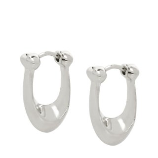 Coach Signature C Huggie Earrings In Metal - Silver Coach Signature C Huggie Earrings In Metal - Silver