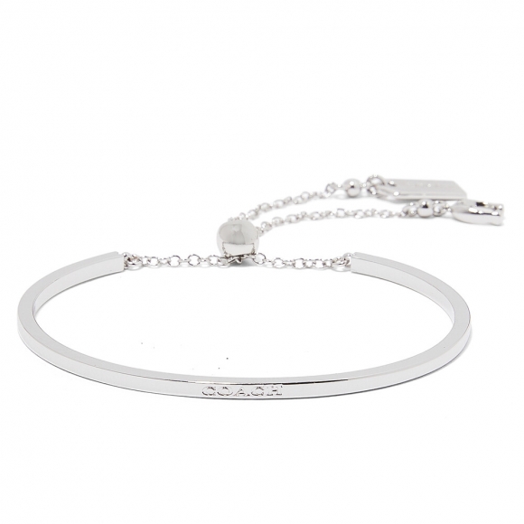 Coach Silver Plated Slider Bangle - Sillver