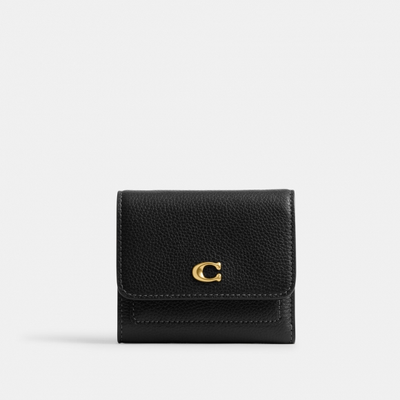 Coach Mila Small Flap Wallet - Black Coach Mila Small Flap Wallet - Black