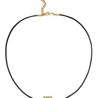 Coach Signature Quilted Cube Pendant Necklace, Leather - Gold