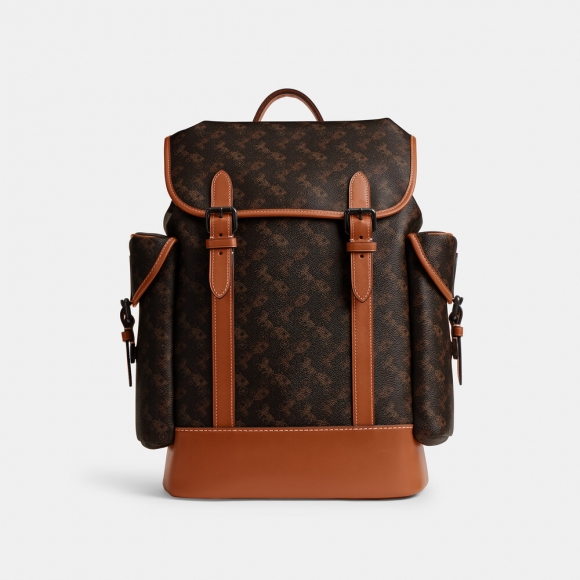 Coach Hitch Backpack With Horse And Carriage Print 31 - BLK Coach Hitch Backpack With Horse And Carriage Print 31 - BLK