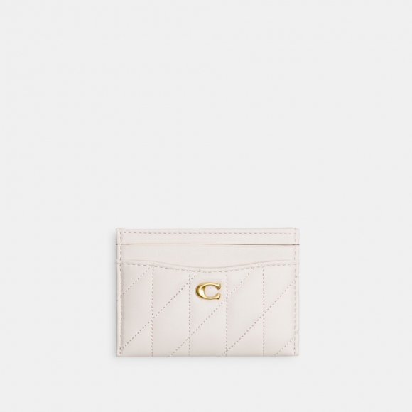 Coach Essential Card Case With Pillow Quilting - WHITE Coach Essential Card Case With Pillow Quilting - WHITE