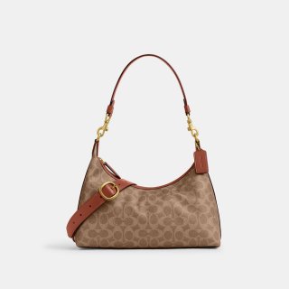 Coach Juliet Shoulder Bag In Signature Canvas - Light/Pastel Brown Coach Juliet Shoulder Bag In Signature Canvas - Light/Pastel Brown