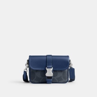 Coach League Crossbody In Mixed Signature Canvas - Dark Blue Coach League Crossbody In Mixed Signature Canvas - Dark Blue