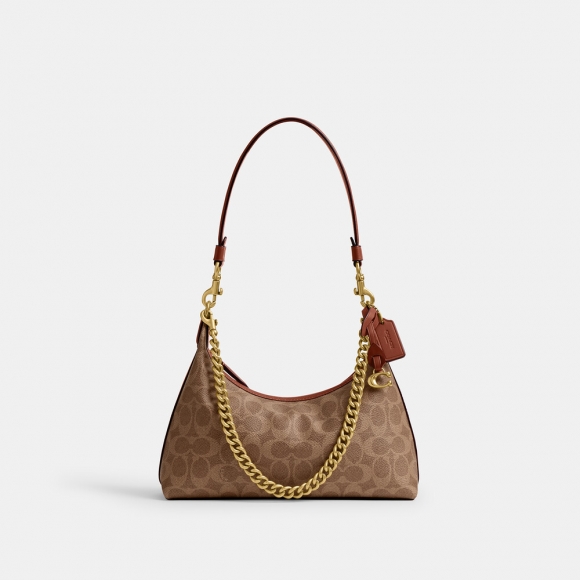 Coach Juliet Shoulder Bag 25 In Signature Canvas - Light/Pastel Brown Coach Juliet Shoulder Bag 25 In Signature Canvas - Light/Pastel Brown