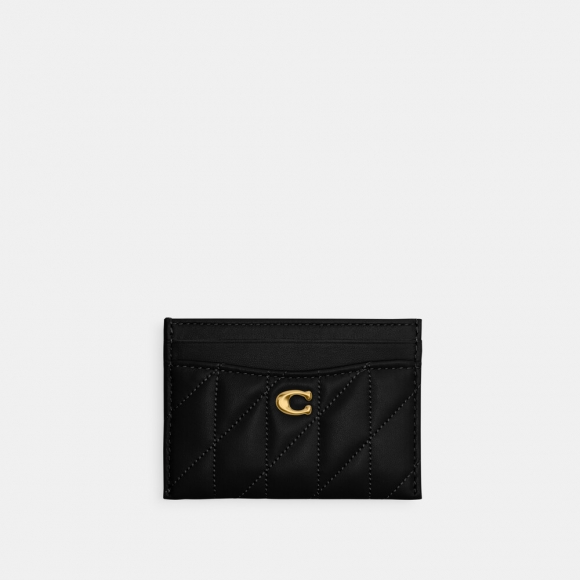 Coach Essential Card Case With Pillow Quilting - BLK Coach Essential Card Case With Pillow Quilting - BLK