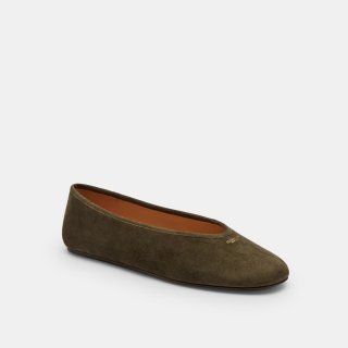 Coach Houston Ballet Flat - Green Coach Houston Ballet Flat - Green