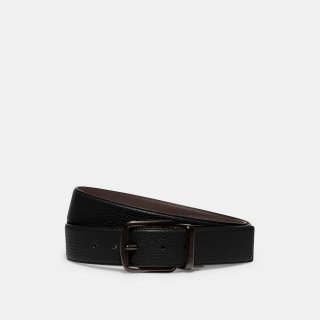 Coach Harness Buckle Cut-to-size Reversible Belt, 38mm - Brown Coach Harness Buckle Cut-to-size Reversible Belt, 38mm - Brown