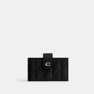 Coach Essential Multi Card Holder With Quilting - Black