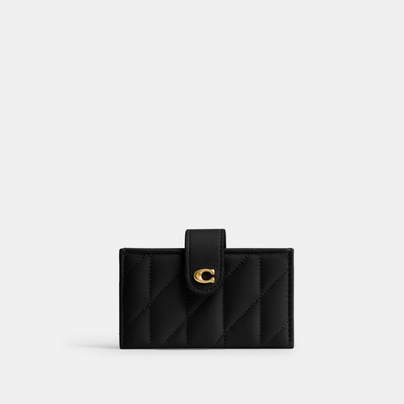Coach Essential Multi Card Holder With Quilting - Black