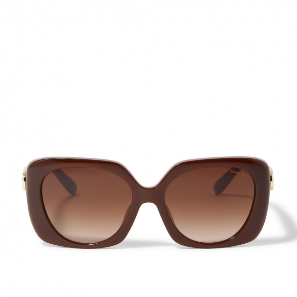 Coach C Oversized Square Sunglasses - DARK BROWN