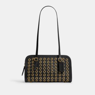 Coach Swing Zip Bag With Grommets 26 - Black