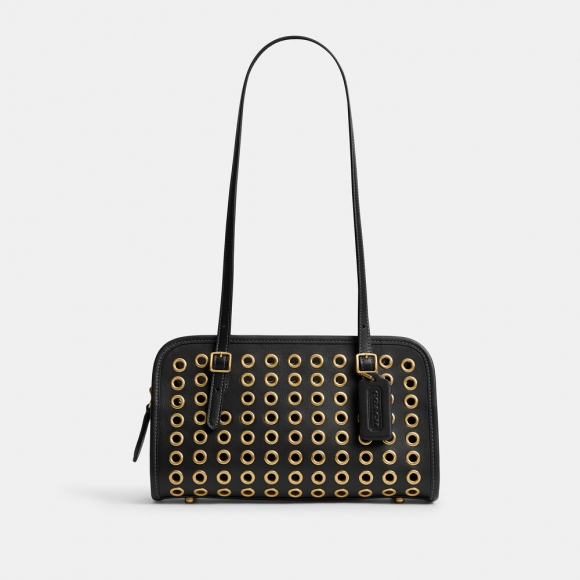 Coach Swing Zip Bag With Grommets 26 - Black