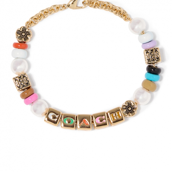 Coach Logo Multi Beaded Bracelet - Multi Colour Coach Logo Multi Beaded Bracelet - Multi Colour